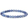thumbnail image 1 of Bracelet Extensible Unisexe en Perles Rondes de 6 mm en Aventurine Bleue Naturelle, 1 of 3