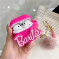 thumbnail image 2 of Compatible with AirPods Pro 1st Generation Case, Shock-Absorbing Protective Soft Silicone Girly Case Cover with Pompom, 2 of 5