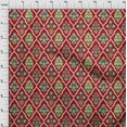 thumbnail image 4 of oneOone Silk Tabby Red Fabric Asian Floral Craft Projects Decor Fabric Printed By The Yard 42 Inch Wide, 4 of 4