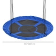 thumbnail image 3 of Outsunny Saucer Swing Giant Hanging Tree Swing, Nest Web Rope Seat, Blue, 3 of 10
