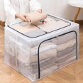 thumbnail image 2 of Sac de Rangement Pliable Grande Capacité en Coton Imperméable pour Couette et Vêtements, 2 of 7