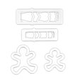 thumbnail image 2 of 4 Pieces Biscuit Shape Die Mold Cake Candy Pieces Xmas Pattern Embossing Slicer Christmas Festival DIY Crafts Pressing Bar Wedding Kitchen Decorating Tools, 2 of 9