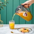 thumbnail image 1 of Fridja Pichet en Plastique avec Couvercle, Pichet de 2,2 L Grande Capacité avec Couvercle et Bec Verseur, Pichet à Lait Pichet en Plastique Pichet à Thé, Pichet pour Café Infusé à Froid, Contenant de Réfrigérateur pour Eau, Jus, Thé, Gris, 1 of 6