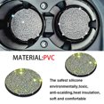 thumbnail image 4 of yingyy Pack de 2 PVC en Plastique Voiture Tasse Titulaire Mat Portable Imperméable Lavable Anti-Dérapant Strass Accessoires Colorés 1Set, 4 of 6