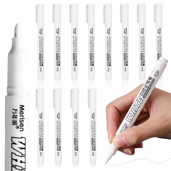 Maytalsory 12pcs/set Fabric Paint Permanent Marker Pens Set Versatile Tools For Creative Projects Waterproof