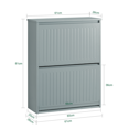 thumbnail image 3 of SoBuy 2 Flip-Drawers Shoe Cabinet Shoe Rack Shoe Storage Cupboard Organizer Unit FSR165-K-HG, 3 of 7