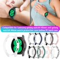 thumbnail image 3 of tredstone Watch Protective Case Smartwatch PC Hard Protection Skin Bumper Screen Protector Cover Replacement for Galaxy Watch4 40mm/44mm [44mm] white, 3 of 8