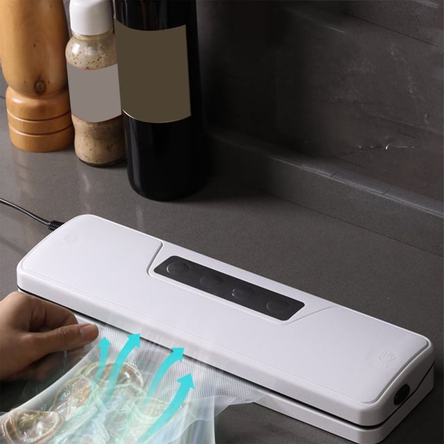 SPOORYYO Vacuum Sealer Machine for Food Preservation - Automatic 10 Bags Storage Sealer for Meat, Vegetables, & Snacks - Compact Design for Easy Use