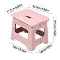 thumbnail image 3 of Folding Stool Plastic Space Saving Small Seat | Compact Lightweight Portable Step Stool for Home Office Outdoor | Multicolor | 22x18x19.5cm | Easy Fold & Storage, 3 of 6