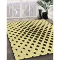 thumbnail image 3 of Ahgly Company Tapis de Zone Rond d'Intérieur Lavable à la Machine, Style Transitionnel, Jaune Moutarde, 8 Pieds Rond, 3 of 7