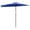 Dark Blue, variant on Outsunny 9ft Half Round Umbrella Outdoor Balcony Parasol Patio Garden Outdoor Window Sun Shade w/ 5 Ribs Dark Green