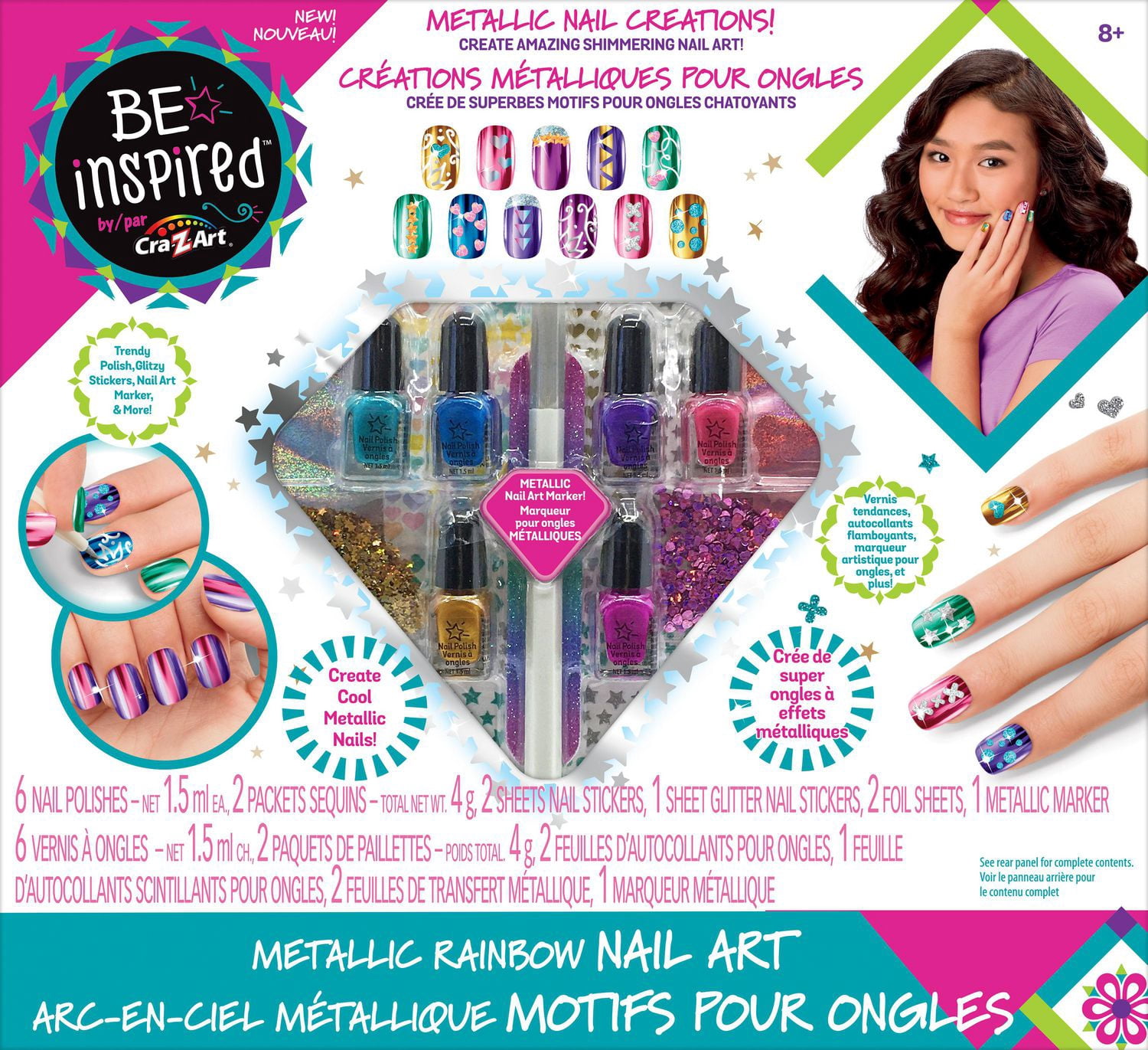 Cra-Z-Art Be Inspired Shimmering Metallic Rainbow Nail Art
