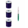 thumbnail image 1 of Coats & Clark Fil à Coudre Double Usage XP Fil Poly Polyvalent 125 Verges (Lot de 3) Violet P900-3690-3P avec Coupe-Cœur, 1 of 4