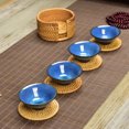 thumbnail image 2 of Ccdes 6pcs Vintage Rattan Drinks Tea Cup Mats Coasters Round Teapot Insulation Mat Decoration, Round  Cup Mat,Cup Mat, 2 of 8