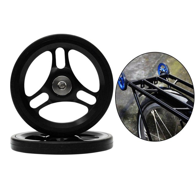 Baohd Vélo Pliant Roue Facile EZ Roues pour Voyage Porte-Bagages Noir