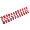 thumbnail image 4 of 24 Pcs Ongles Postiches Ballerine Courts Résistants aux Rayures Forme Coffin Colorés Style Français Bricolage Personnalité Unique Ongles Acryliques 34 Rouge Foncé, 4 of 4