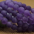 thumbnail image 3 of Angelstones Bracelet Extensible Unisexe en Perles Rondes 8 mm en Cristal d'Améthyste Clair Mat Naturel de Qualité A 7 Pouces, 3 of 5