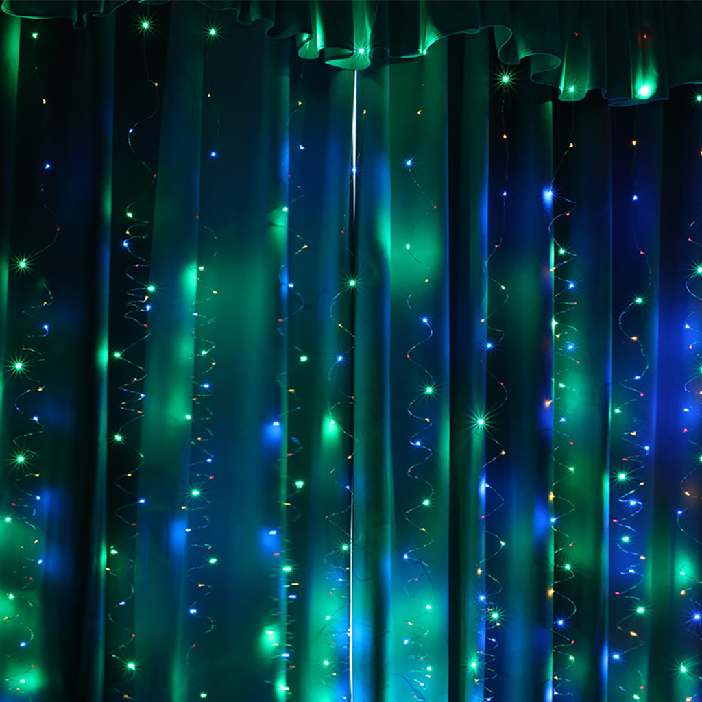 Suncoda LED Light, 300Led Party Wedding Curtain Lights USB String Light Home with Remote Control