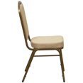 thumbnail image 3 of HERCULES Series Crown Back Stacking Banquet Chair in Burgundy Fabric - Gold Frame, 3 of 9
