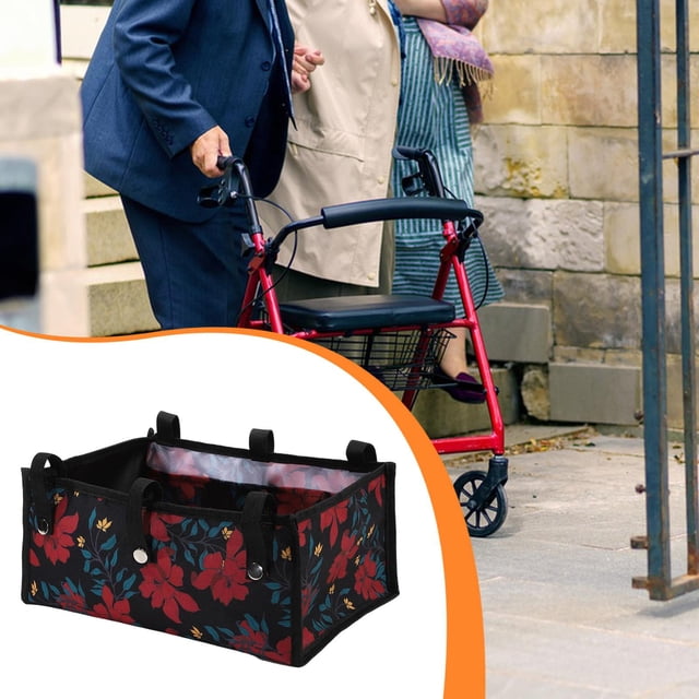 Zentra Sac Panier à Roulettes sous le Siège, Tissu Oxford, Sac à Roulettes, Petites Fleurs à Roulettes à Quatre Roues