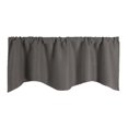 thumbnail image 1 of veasfak Pub Cafe Kitchen Short Solid Color Window Curtain Panel Valance 1 Panel 132x46cm Deep Grey, 1 of 7