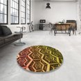 thumbnail image 4 of Ahgly Company Machine Washable Indoor Square Transitional Caramel Brown Area Rugs, 4' Square, 4 of 7
