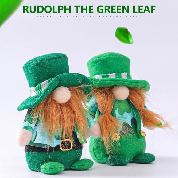 TIMIFIS St.Patrick'S Day Handmade Gnome Decorations for Irish March Saint Paddy's Day Gift, Shamrock Elf Dwarf Home Decorations (St. Patrick's Day Green Gnome) Fall Decor - Fall