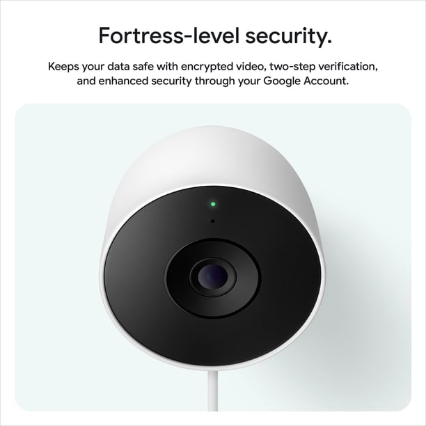 Google Nest Cam Outdoor (Wired, 2nd Gen) - 2K Video and Gemini