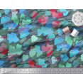 thumbnail image 2 of Soimoi polyester Crepe Fabric brush stroke & colorful Heart Decor Fabric Printed Yard 52 Inch Wide, 2 of 3