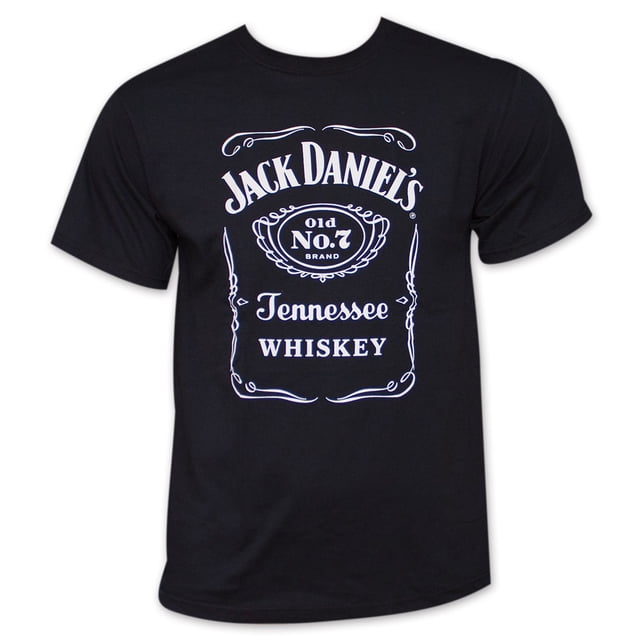 Jack Daniel's Old No. 7 Label Men's Black T-Shirt-Medium