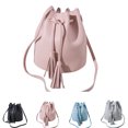 thumbnail image 2 of Bucket Bag Fashion Drawstring Tassel Vintage Crossbody Bag Shoulder Purse, 2 of 10