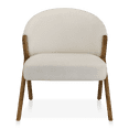thumbnail image 4 of Bouclair Off White Fabric and Wood Accent Chair, 4 of 10