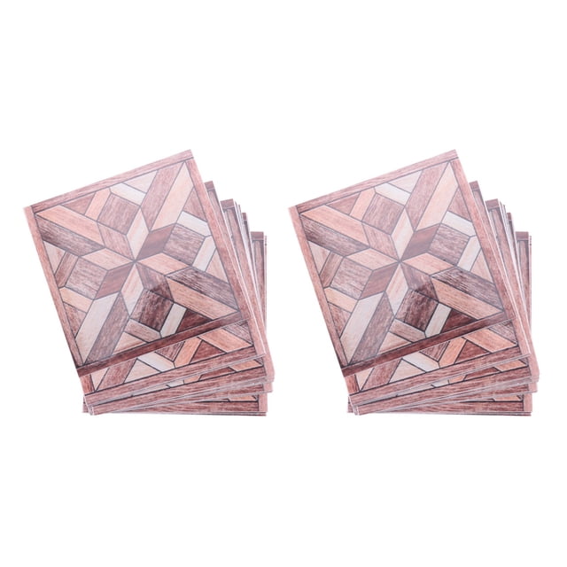 40Pcs Wood Grain Pattern Tile Sticker Self Adhesive Tiles Art Diagonal 3D Floor Sticker for Bathroom Kitchen Decor,40 x Diagonal Wall Sticker,gray