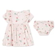 thumbnail image 3 of Ensemble 2 pièces Robe en Jacquard Froncé pour Bébé Fille Huggies Happy Hugs, 3 of 4