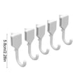 thumbnail image 3 of EGNMCR No-drill pegboard hooks and multi-functional movable storage hooks 5-pack available in white and black plastics hooks, 3 of 6