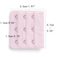 thumbnail image 3 of INSPIRE CHIC Rallonges de Soutien-Gorge pour Femmes à 3 Crochets 3 Rangées Bretelle de Soutien-Gorge Extensible Boucle Crochets Bande de Soutien-Gorge Rose Pâle-1 5, 3 of 5