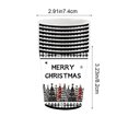thumbnail image 3 of C Christmas Party Tableware Disposable Paper Cups Set Black White Checkered Christmas Tree Theme 8.2X7.4Cm 3.23X2.91 Inches, 3 of 7