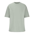 thumbnail image 4 of AherBiu T-Shirts pour Hommes Surdimensionnés en Coton Léger à Col Rond à Manches Courtes T-Shirt Décontracté, 4 of 7