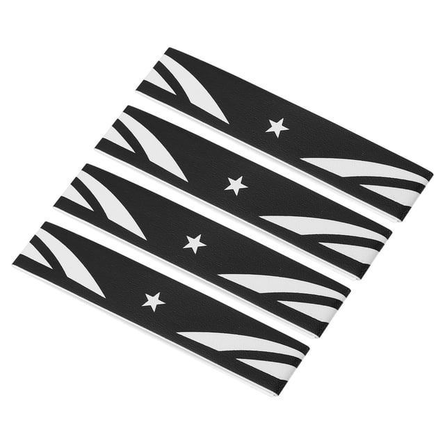 Unique Bargains 9.8'x0.7' Badminton Racket Head PU Protector Sticker Racquet Guard Tape, Black 4 Pack