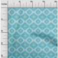 thumbnail image 2 of oneOone Viscose Chiffon Light Blue Fabric Asian Ikat Craft Projects Decor Fabric Printed By The Yard 42 Inch Wide, 2 of 4