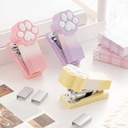 JJV Mini Claw Desktop Stapler Including 400 Standard Staples Small Cute Desktop Stapler Capacity 15 Sheets Gradient Stapler Suitable for Office Use