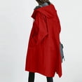 thumbnail image 3 of MRULIC Anoraks pour Femmes, Manteau à Capuche Confortable et Ample, Coupe-Vent Élégant, Manteau d'Hiver Sauvage pour Femmes, Anoraks Rouges + 4TG, 3 of 5