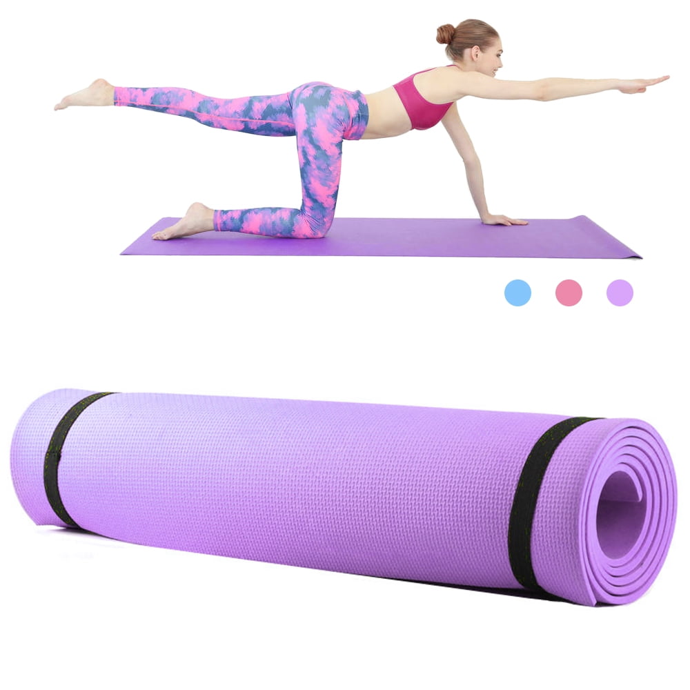 Yeacher 6mm Thick EVA Foam Yoga Mat Non Slip Yoga Pilates Exercise Fitness Mat 68X24 Inch