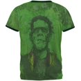 thumbnail image 2 of Halloween Frankenstein Raver Horror Movie Monster Mens Ringer T Shirt, 2 of 2