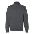 thumbnail image 1 of Dri Power Quarter-Zip Cadet Collar Sweatshirt, Black Heather - Extra Large, 1 of 1