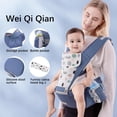 thumbnail image 4 of Multifunctional Newborn Baby Carrier Sling Wrap Versatile Backpack Front Back, 4 of 9