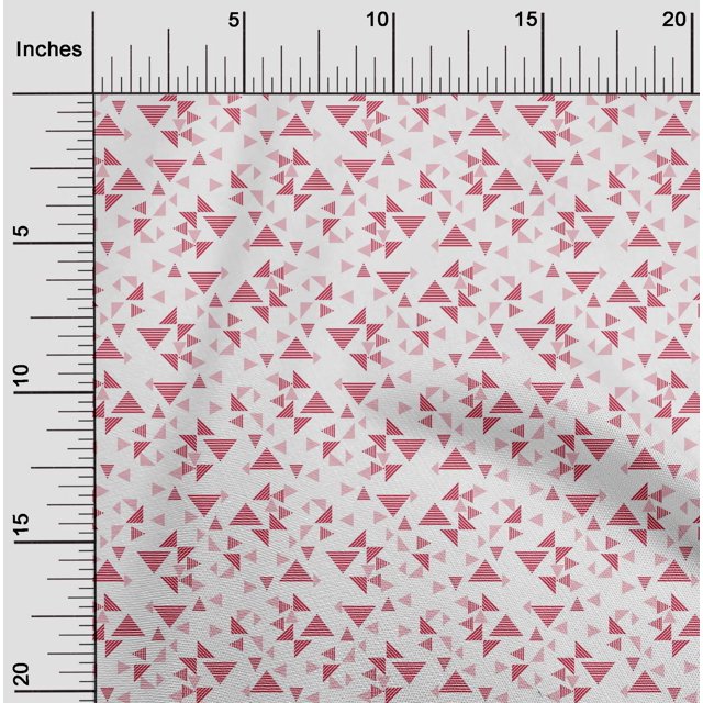 oneOone Tissu en Coton Flex Triangle Géométrique Décor Tissu Imprimé BTY 40 Pouces de Large