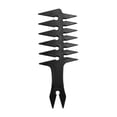 thumbnail image 4 of facefd Hommes Pompadour Peignes de Coiffure Large Fourchette Peigne Rétro Tête d'Huile Noir, 4 of 8