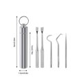 thumbnail image 4 of tredstone Toothpick Travel Tooth Cleaning Pick Barbecue Fruit Fork Reusable Washable Multifunctional Teeth Flossing Flosser with Holder 5PCS, 4 of 8