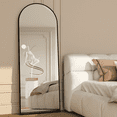 thumbnail image 2 of CISTEROMAN Full Length Mirror 58"x18" Arch Floor Mirror with Stand Arched Mirror Full Body Mirror Gold Standing Hanging or Leaning Against Wall for Bedroom Entry, Bedroom, Living Room, 2 of 7